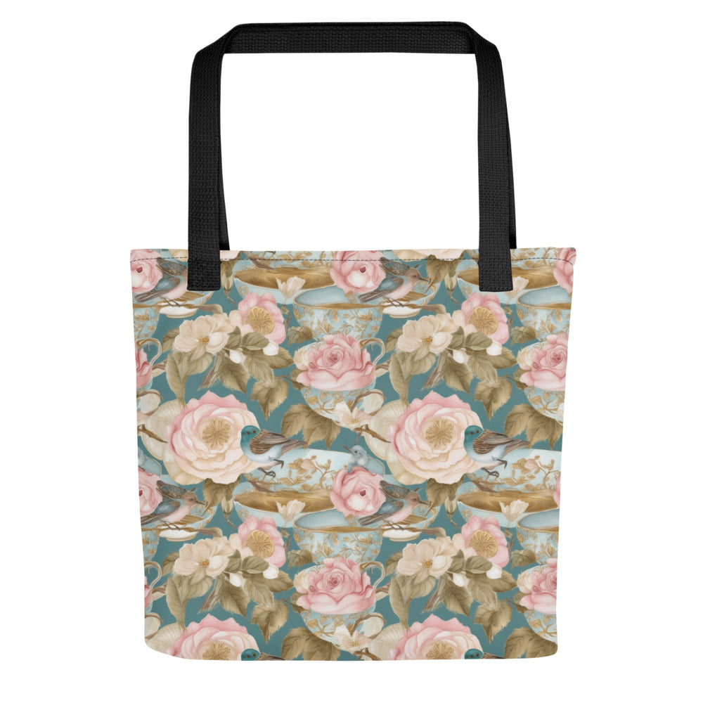 Teatime Roses Tote Bag - watercolour print
