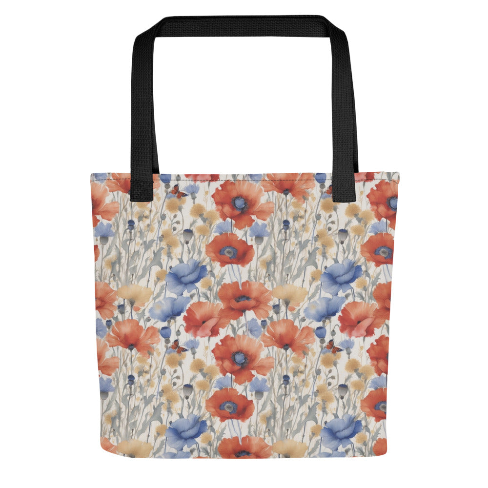 Butterfly Meadow Tote Bag - watercolour print