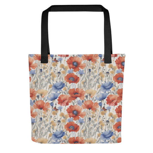 Butterfly Meadow Tote Bag - watercolour print
