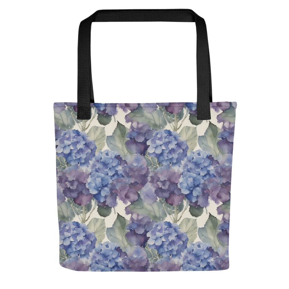 Hydrangea Haze Tote Bag - watercolour print