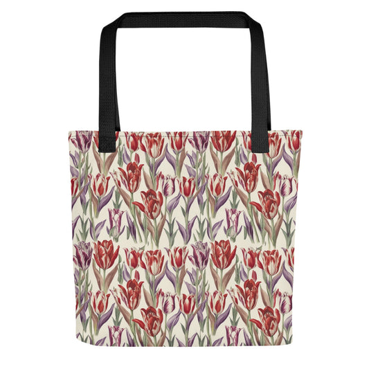 Tulip Parade Tote Bag - watercolour print
