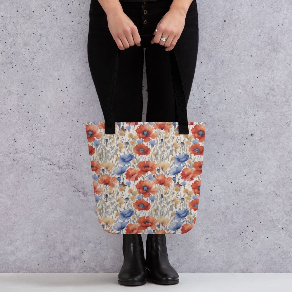 Butterfly Meadow Tote Bag - shown in a home setting