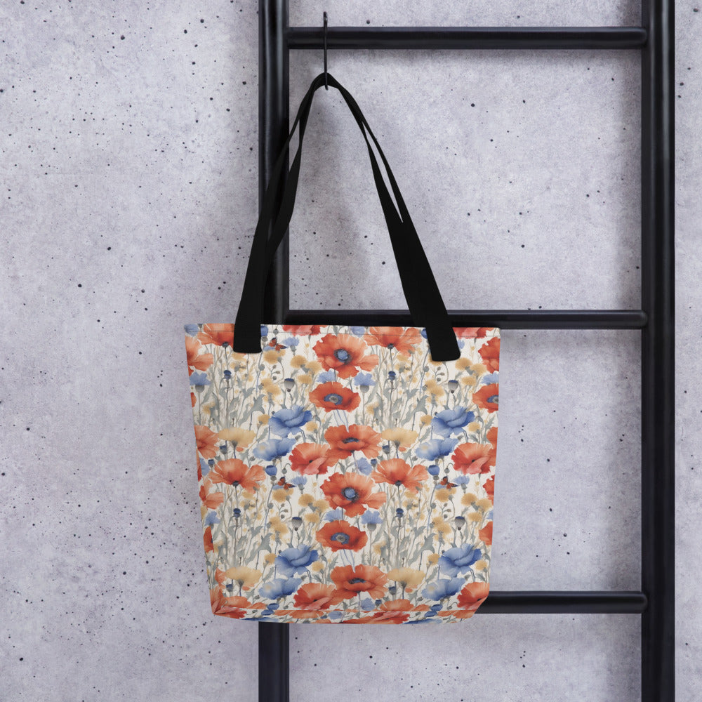 Butterfly Meadow Tote Bag - shown in a home setting