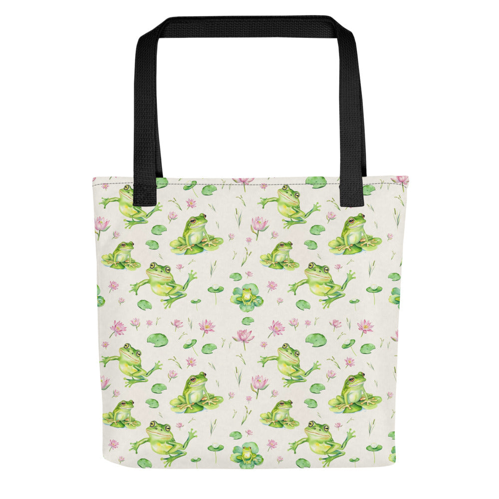 Lily Pond Tote Bag - watercolour design