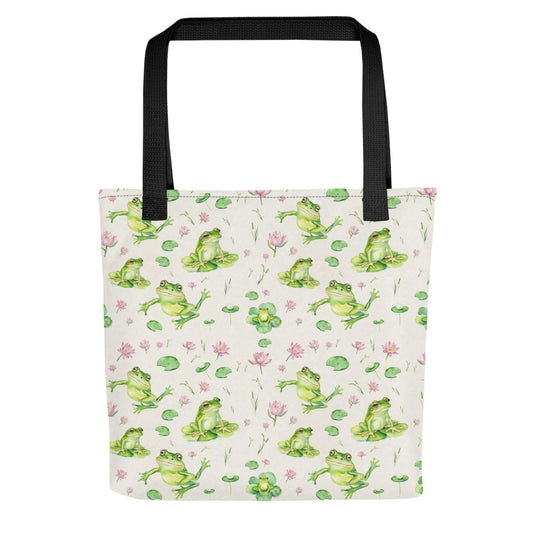 Lily Pond Tote Bag - watercolour design