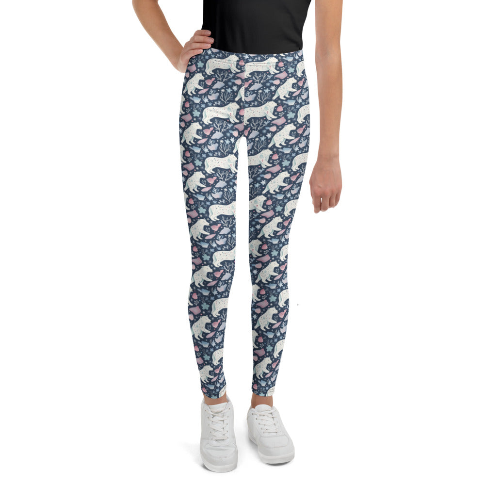 Polar Pals Youth Leggings - watercolour print