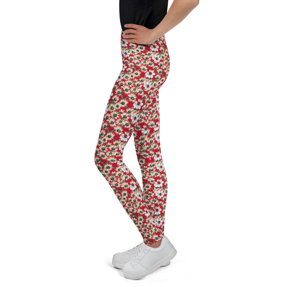 Ladybirds & Daisies Youth Leggings - shown on a child