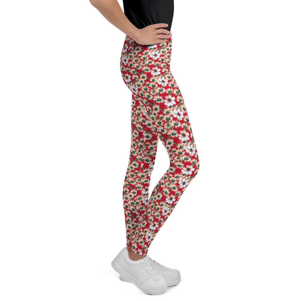 Ladybirds & Daisies Youth Leggings - shown on a child