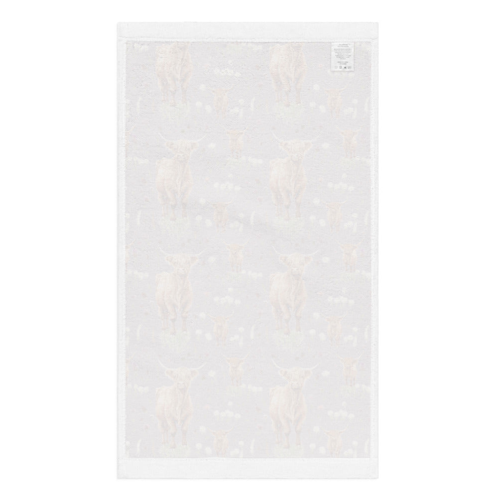 Highland Coo Tea Towel - watercolour print
