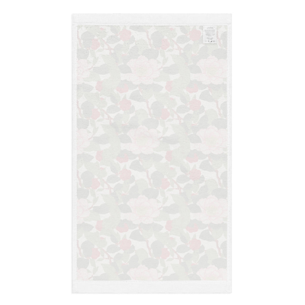 Red Camellia Tea Towel - watercolour print
