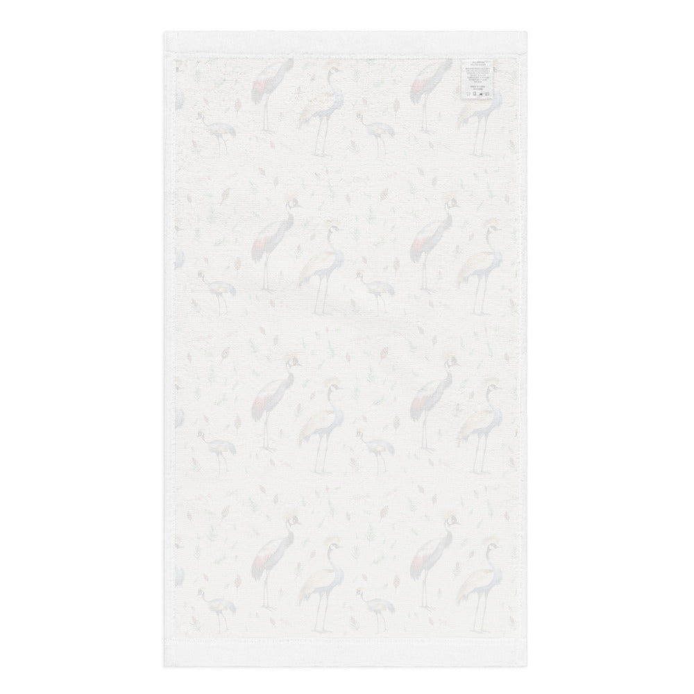 Crane & Pine Tea Towel - watercolour design, view 2