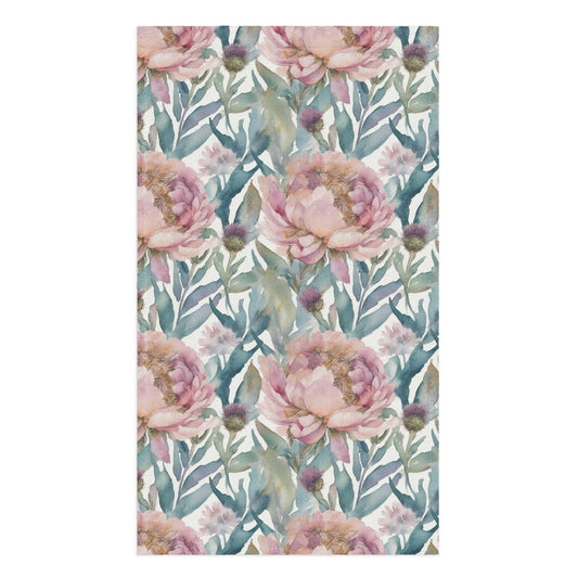 Highland Peony Tea Towel - watercolour print