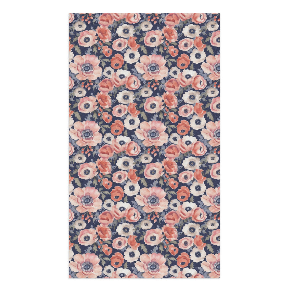 Anemone Dance Tea Towel - watercolour print