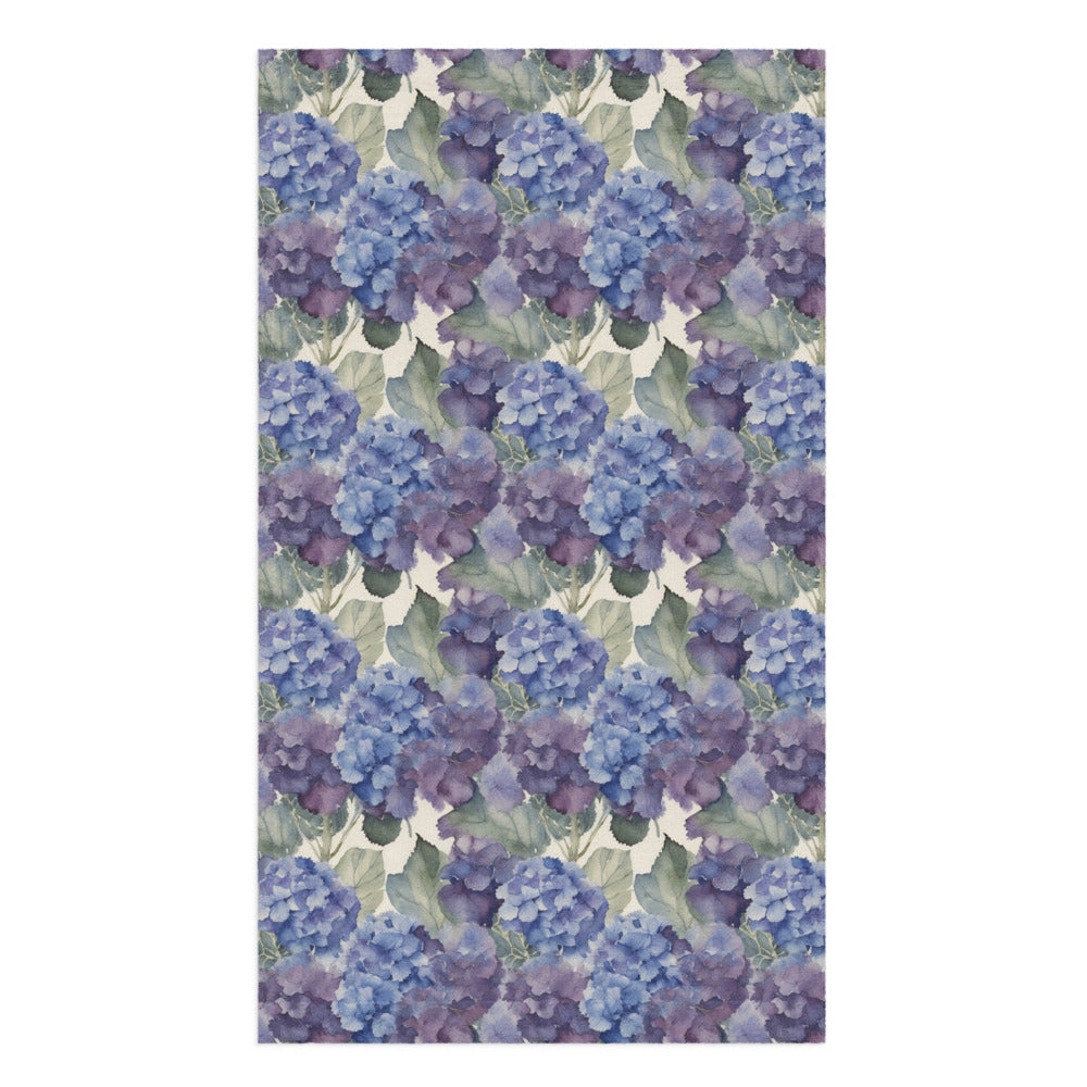 Hydrangea Haze Tea Towel - watercolour print