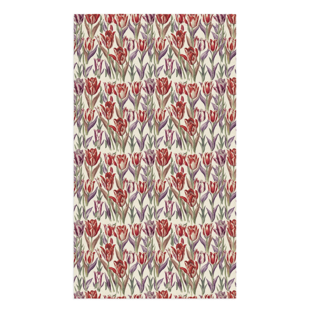 Tulip Parade Tea Towel - watercolour print