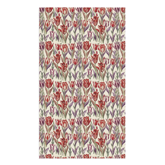 Tulip Parade Tea Towel - watercolour print