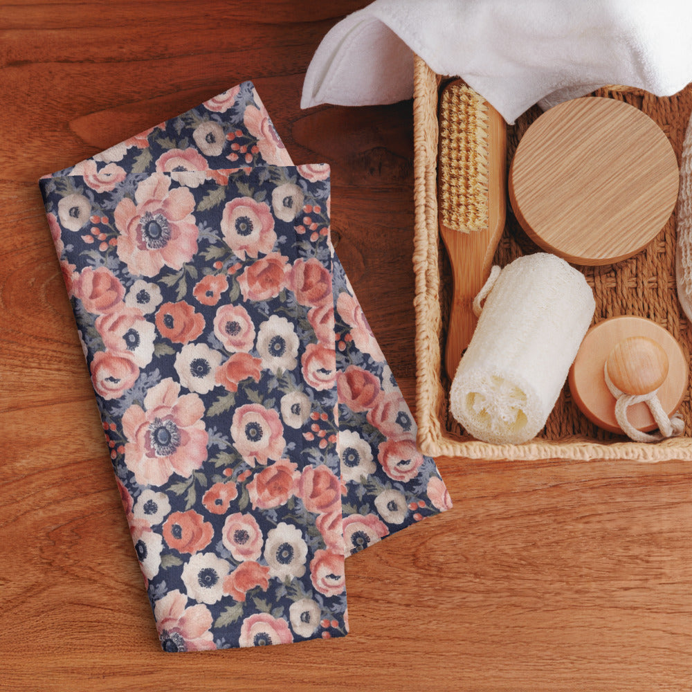 Anemone Dance Tea Towel - shown in a home setting