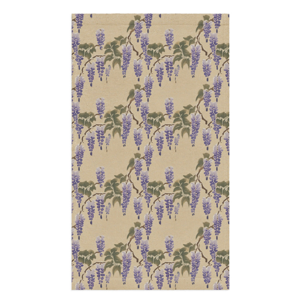 Wisteria Cascade Tea Towel - watercolour print