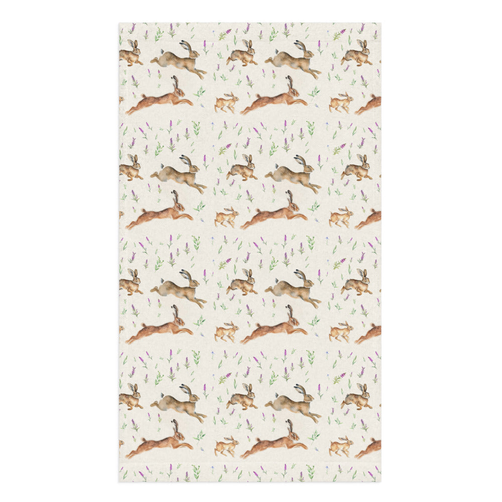 Highland Hares Tea Towel - watercolour design