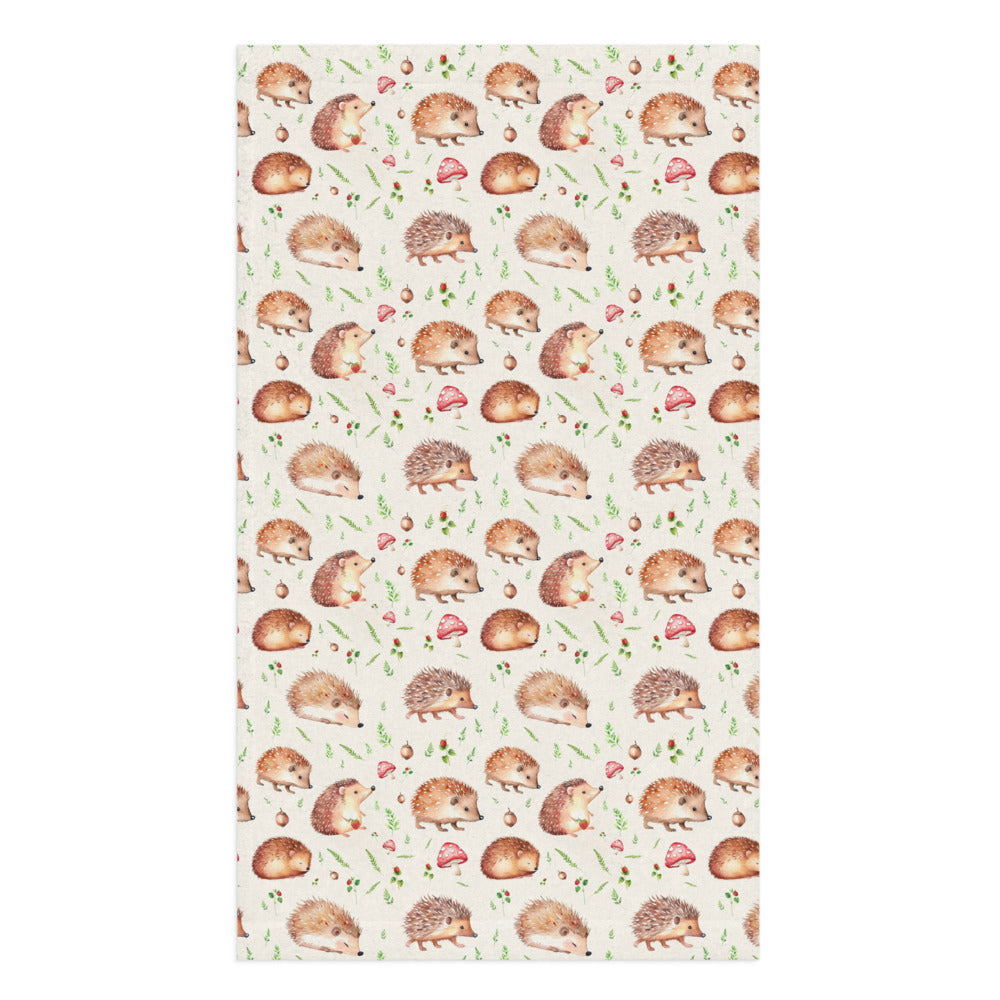 Hedgehog Hollow Tea Towel - watercolour design
