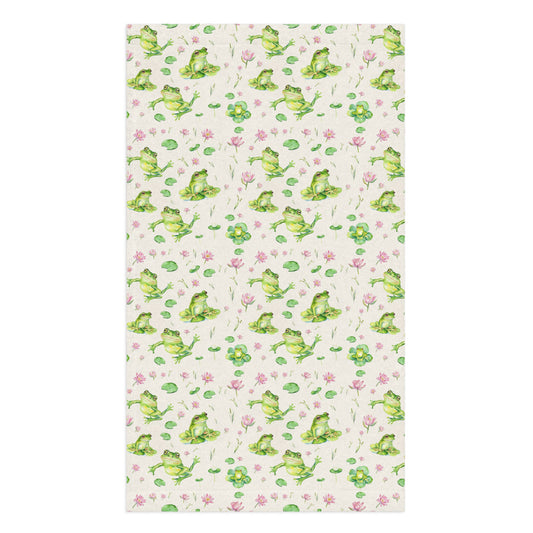 Lily Pond Tea Towel - watercolour design