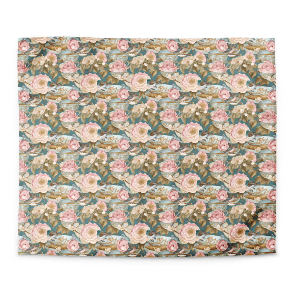 Teatime Roses Duvet Cover - watercolour print