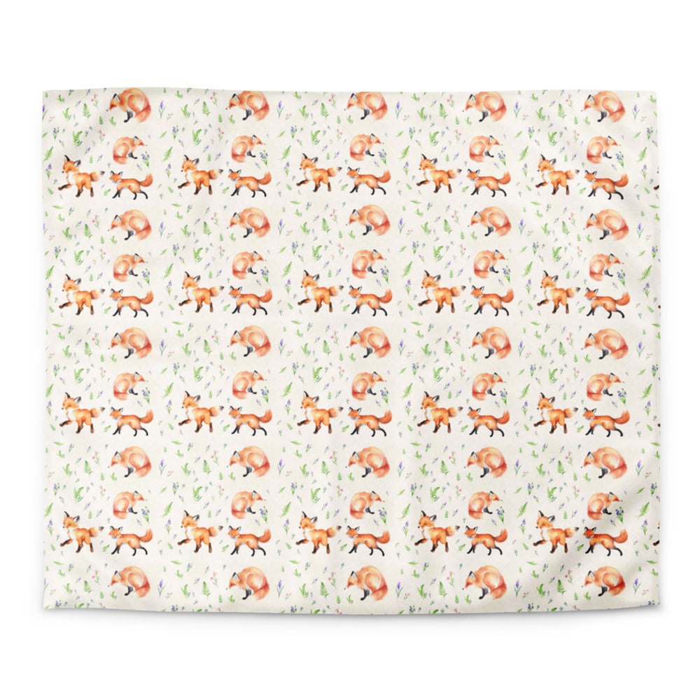 Fox in the Bluebells Duvet Cover - watercolour design, view 2