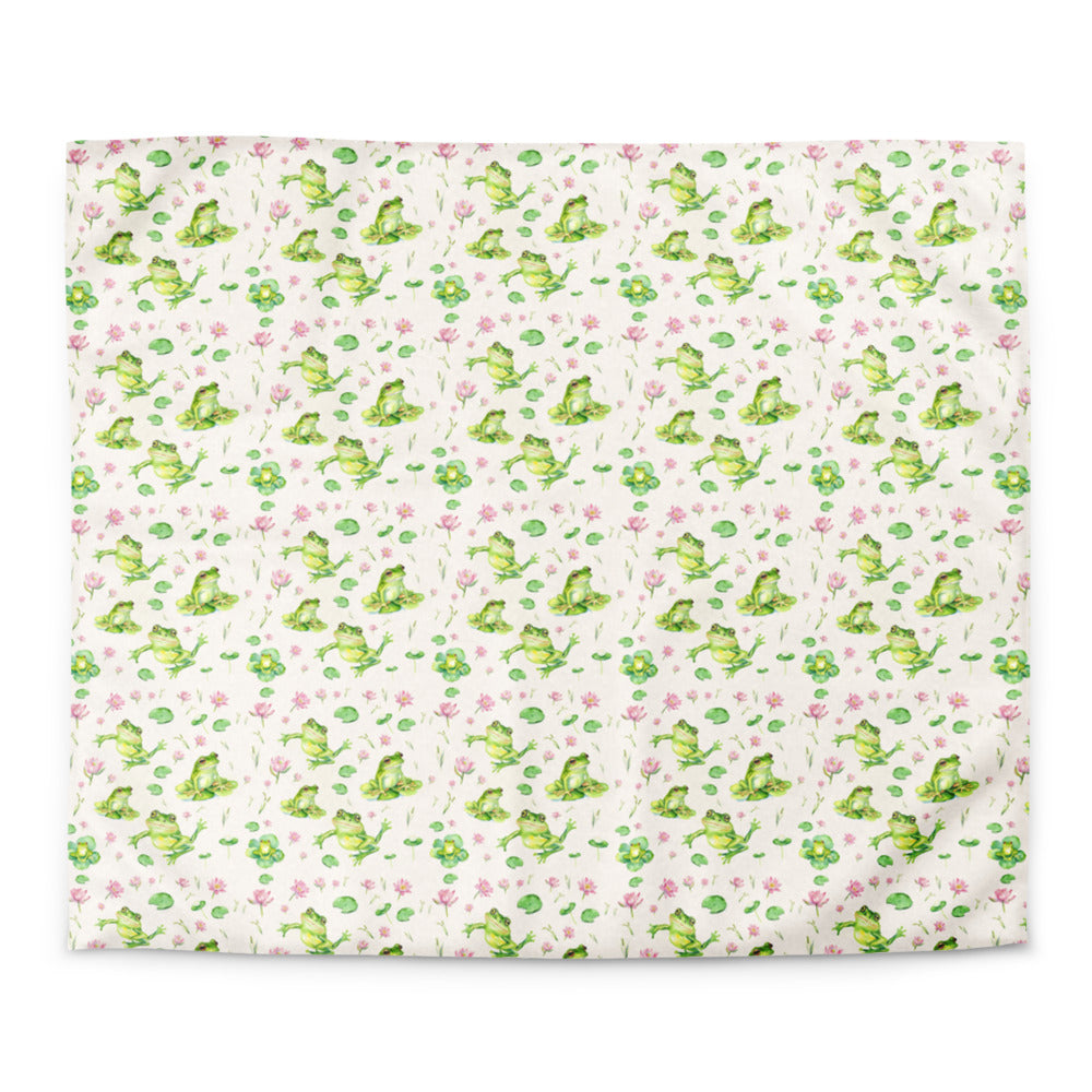 Lily Pond Duvet Cover - watercolour design, view 2