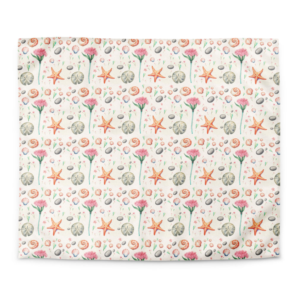 Shore Treasures Duvet Cover - watercolour print