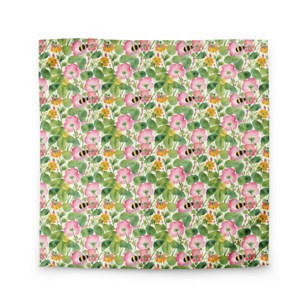 Bumble Garden Duvet Cover - watercolour print