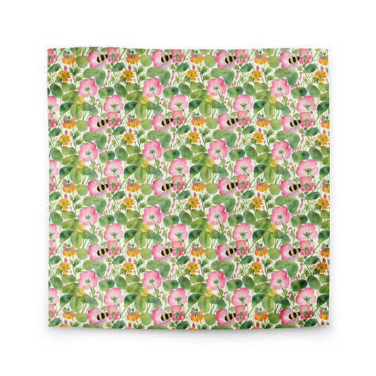 Bumble Garden Duvet Cover - watercolour print