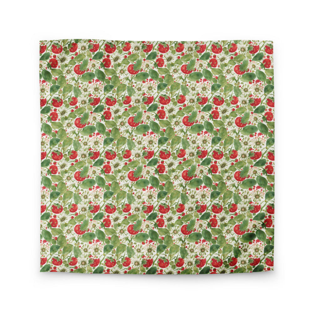 Strawberry & Daisy Duvet Cover - watercolour print
