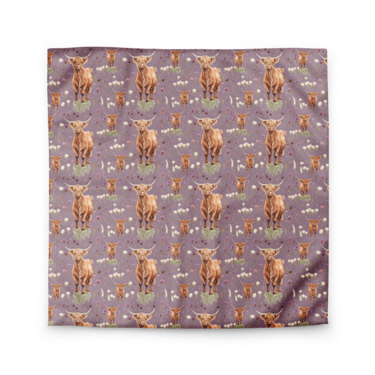 Highland Coo Duvet Cover - watercolour print