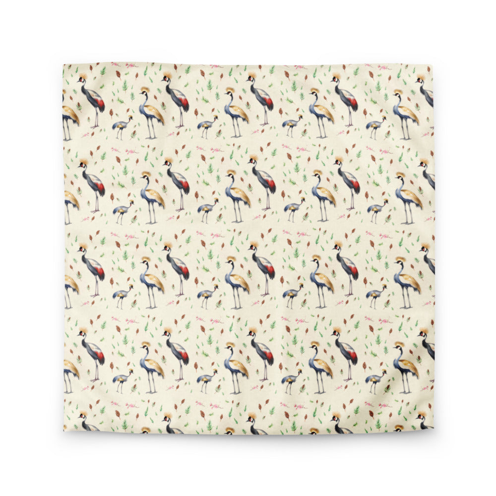 Crane & Pine Duvet Cover - watercolour design