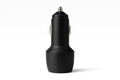 Dual Port Car Charger - PD 30W & QC 18W Fast Charging with Carbon Fiber Design