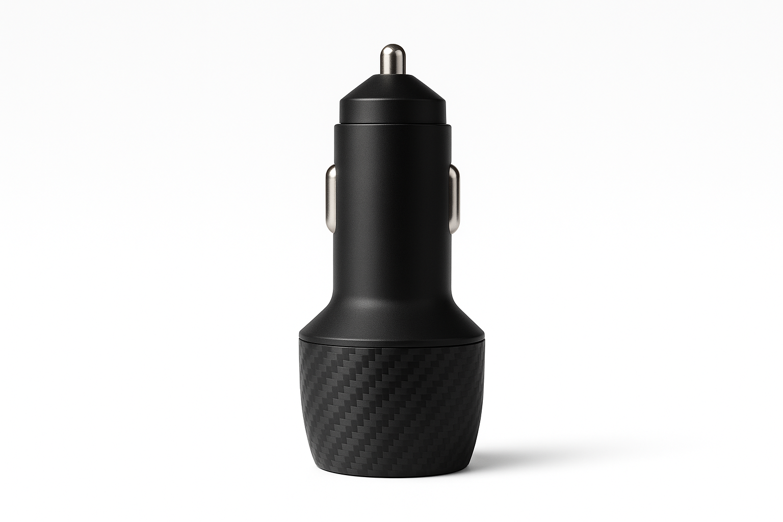 Dual Port Car Charger - PD 30W & QC 18W Fast Charging with Carbon Fiber Design
