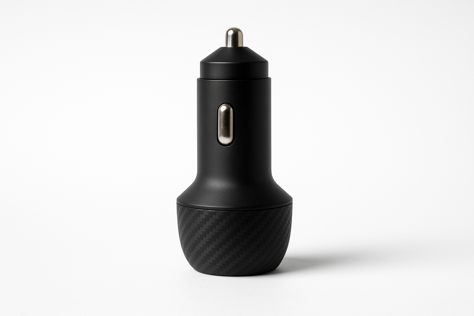 Dual Port Car Charger - PD 30W & QC 18W Fast Charging with Carbon Fiber Design