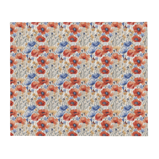 Butterfly Meadow Throw - watercolour print