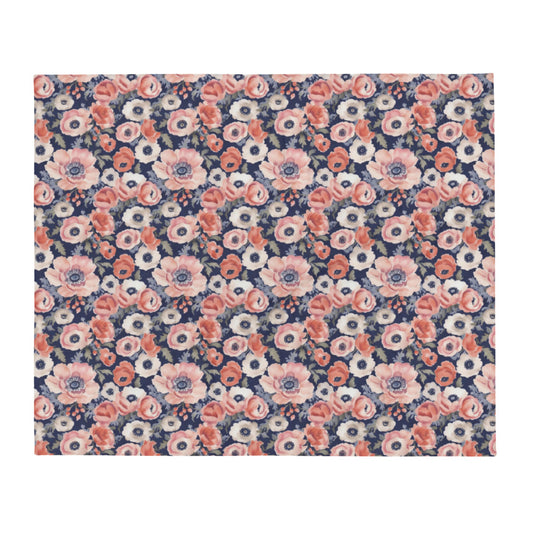 Anemone Dance Throw - watercolour print