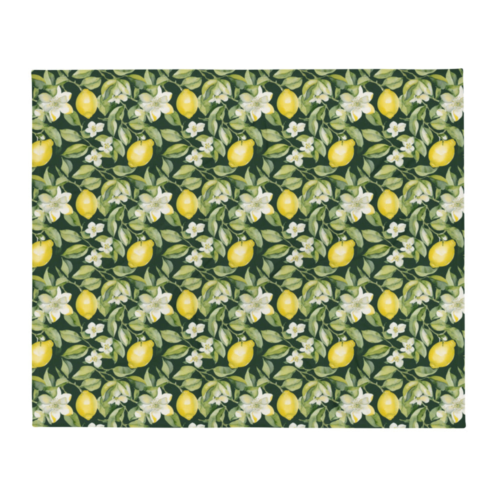 Lemon Grove Throw - watercolour print