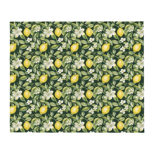 Lemon Grove Throw - watercolour print