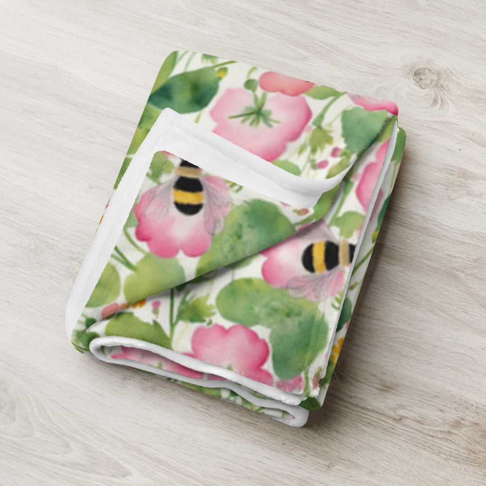 Bumble Garden Throw - shown in a home setting