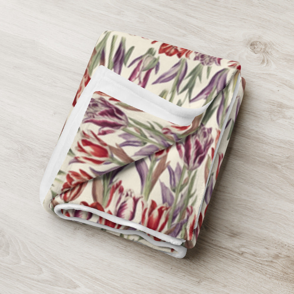Tulip Parade Throw - shown in a home setting