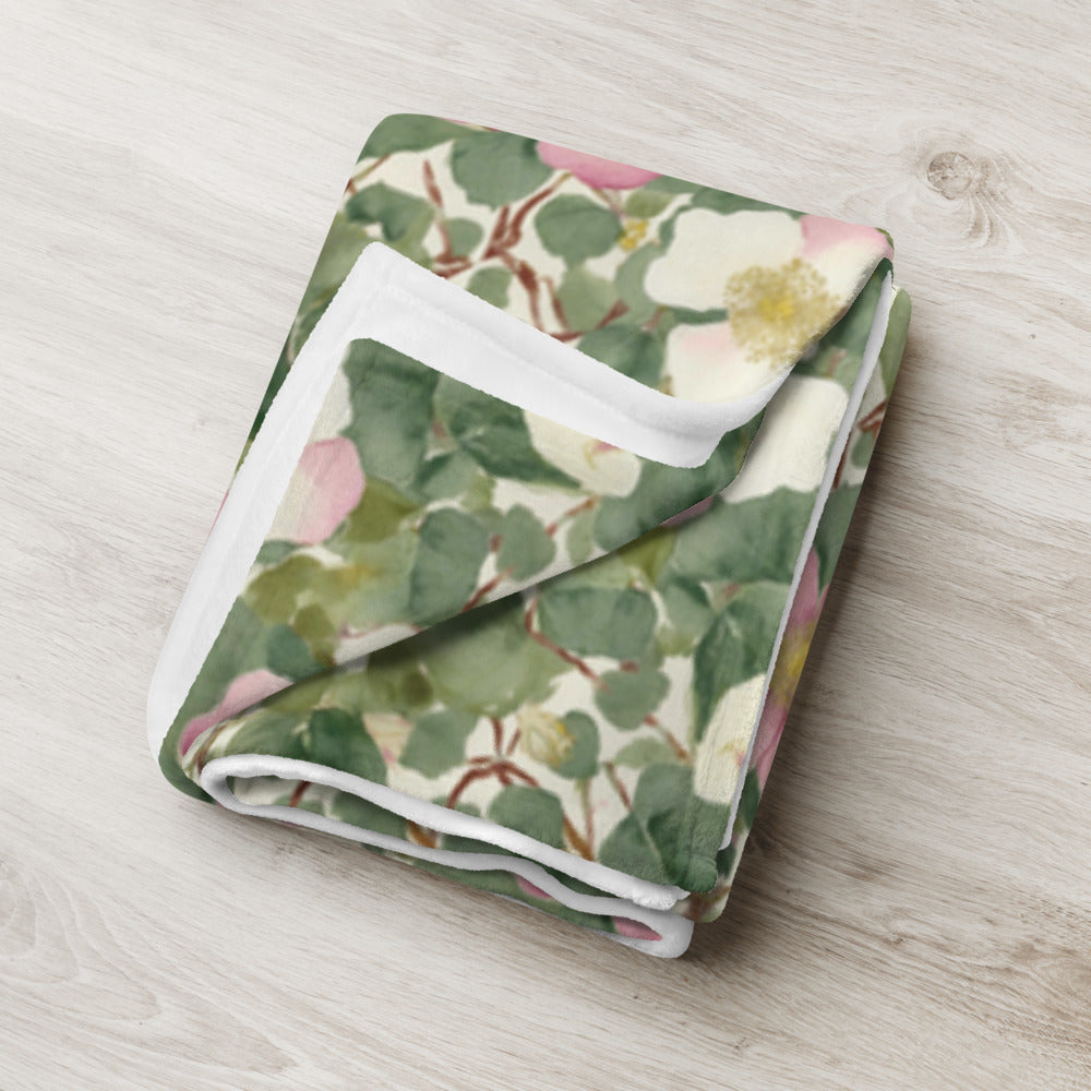 Wild Rose Throw - shown in a home setting