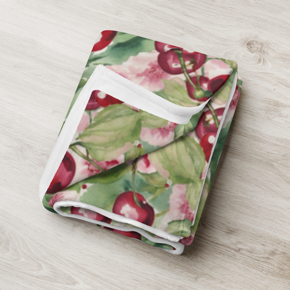 Cherry Orchard Throw - shown in a home setting