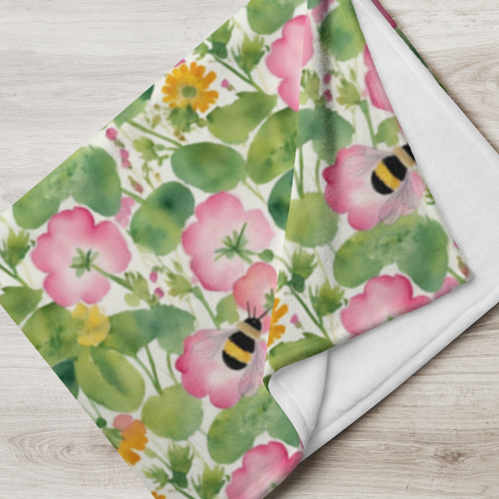 Bumble Garden Throw - shown in a home setting