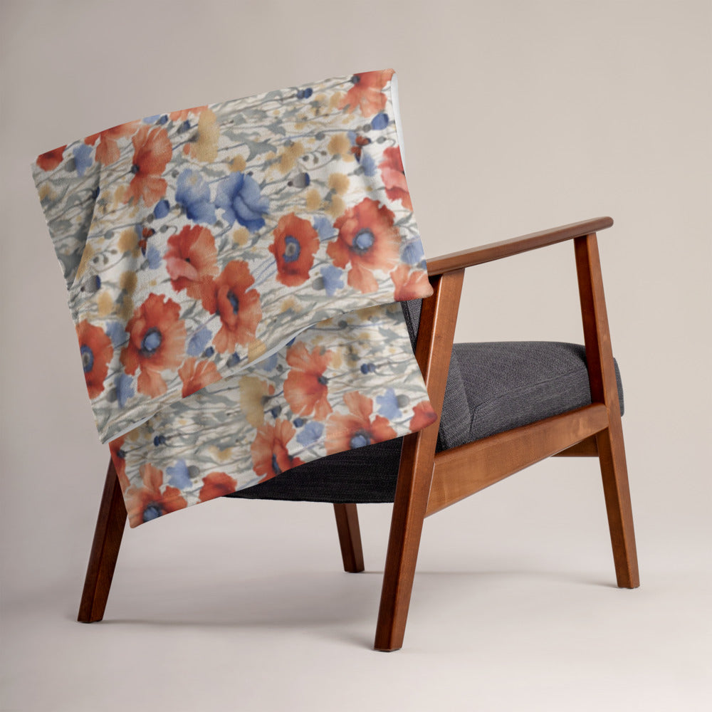 Butterfly Meadow Throw - shown in a home setting