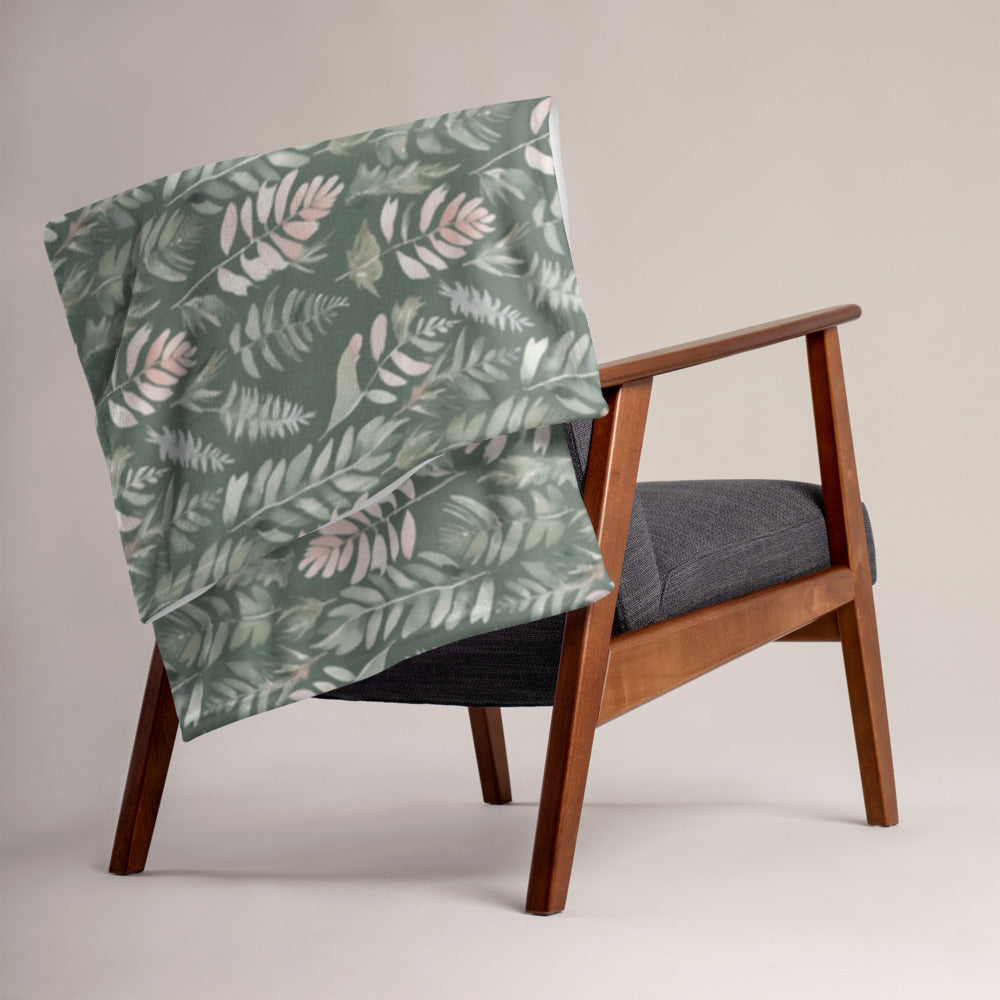 Sage Fern Throw - shown in a home setting