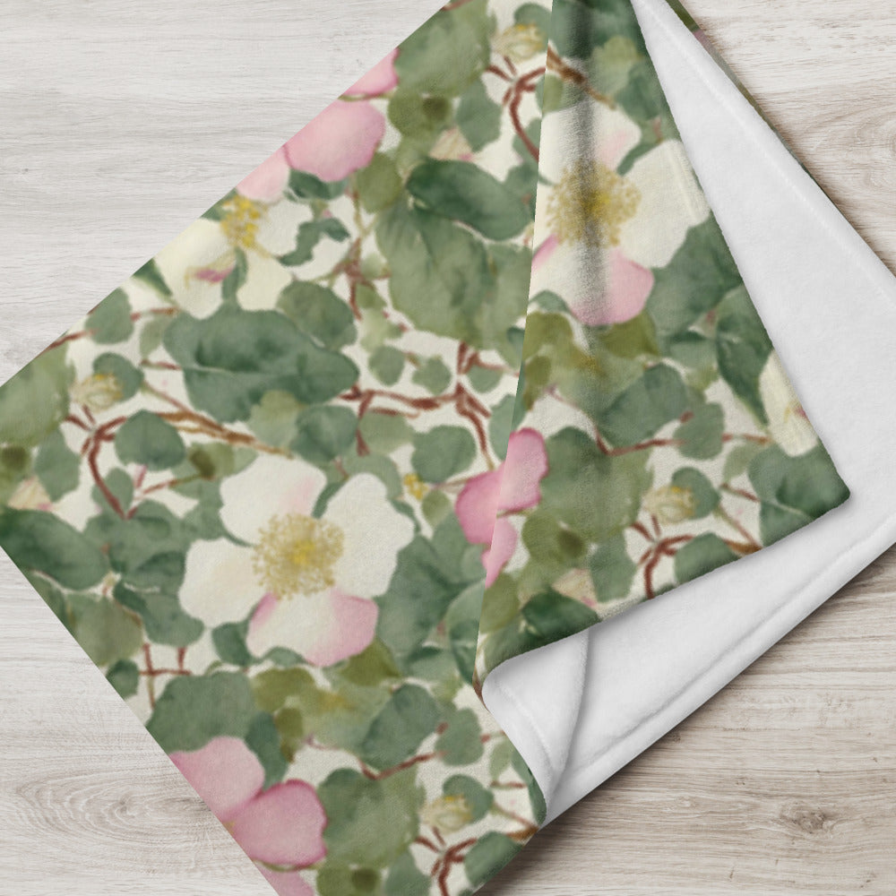 Wild Rose Throw - shown in a home setting