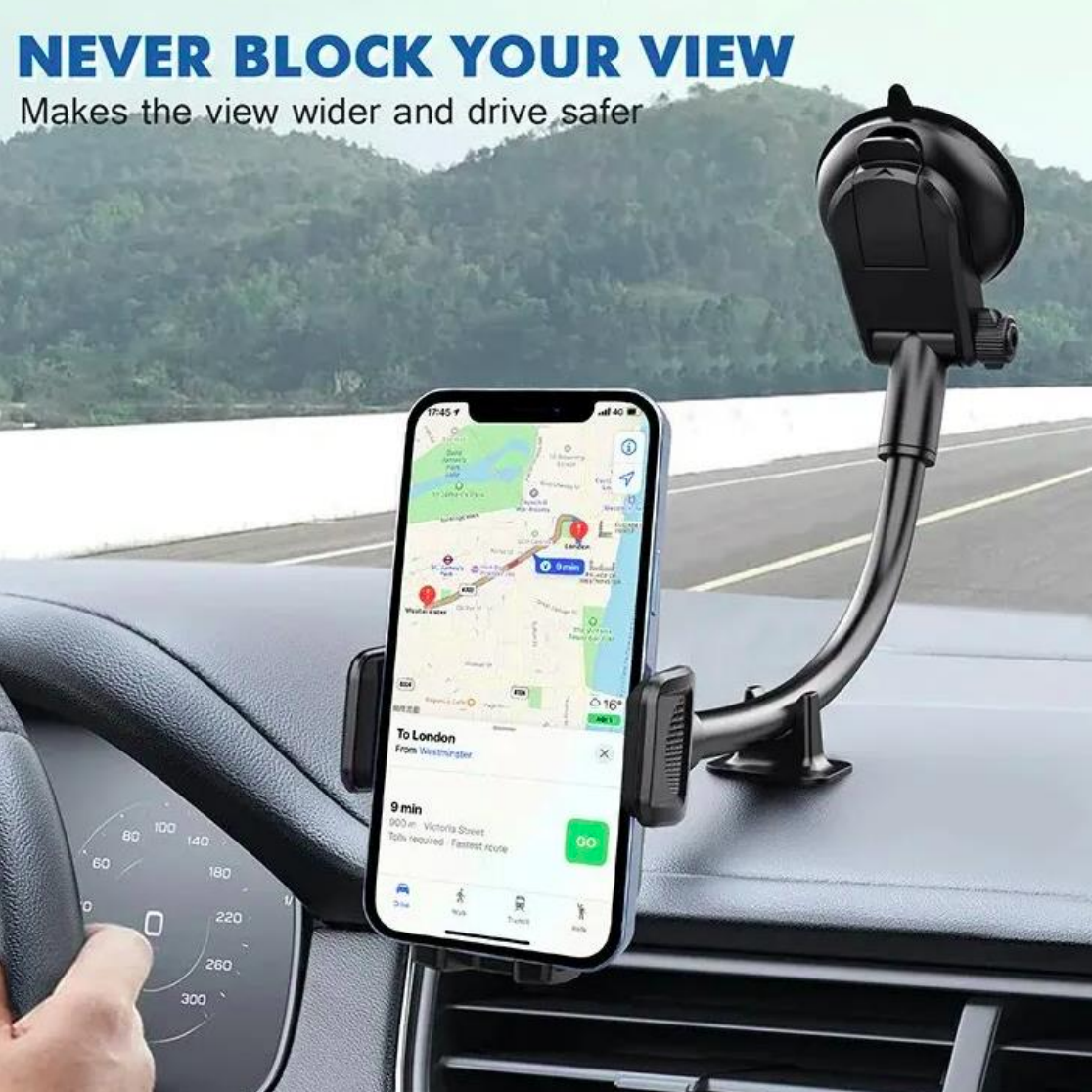 Car Phone Holder (Adjustable, Gooseneck)